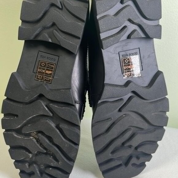 Woman's SZ 10 Chunky Black Loafers by Dolce Vita Academia Witchy Preppy Cosplay - Picture 7 of 9